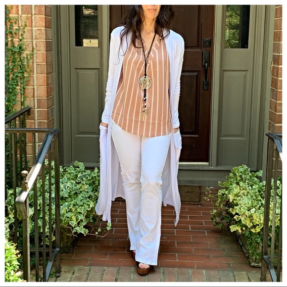 ✨LAST ONES ✨White chic side pocket duster - Picture 6 of 8